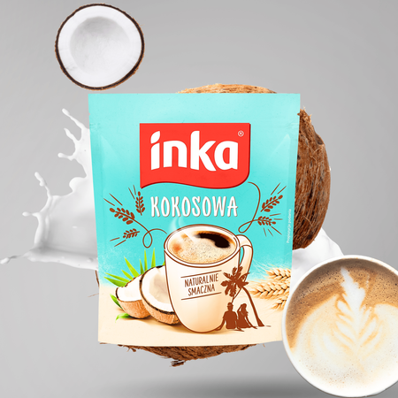 Kawa zbożowa kokosowa rozpuszczalna dla całej rodziny bez kofeiny INKA 200g