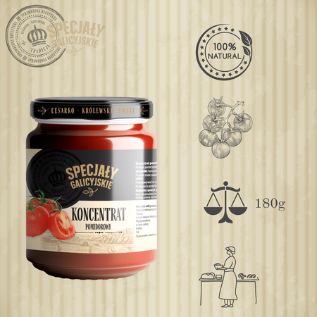 Koncentrat Pomidorowy 30% smak tradycji Specjały Galicyjskie 180g