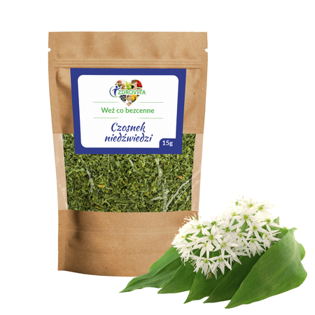 Czosnek Niedźwiedzi suszony naturalny przyprawa Zdrovita 15g