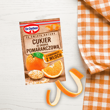 Dr Oetker cukier ze skórką pomarańczową do świątecznych wypieków 15g