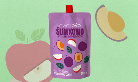 OWOLOVO Mus jabłko śliwka Śliwkowo 200g