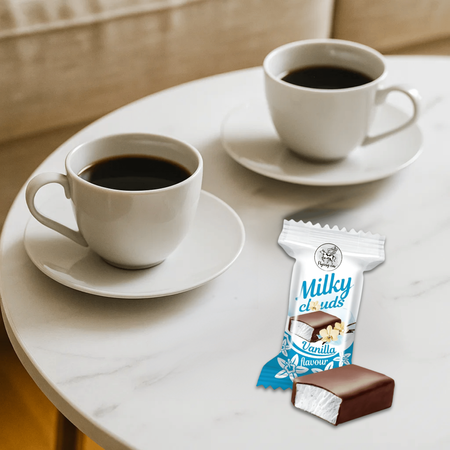 Cukierki pianka o smaku waniliowym mleczna chmurka Milky Clouds 1kg