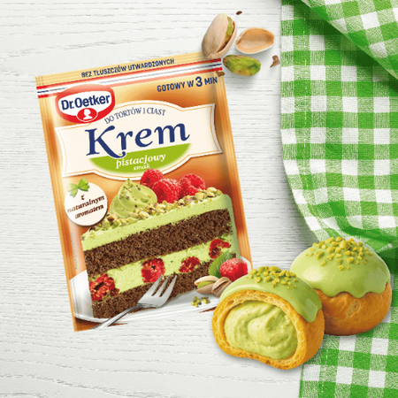 Dr Oetker krem do tortów i ciast pistacjowy w proszku 105g