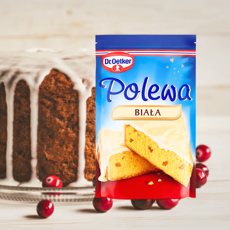 Dr Oetker polewa biała smak białej czekolady do świątecznych wypieków 100g