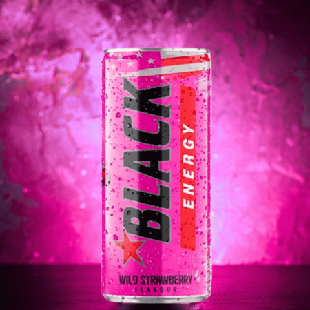 Black Wild Strawberry napój energetyczny gazowany energy drink puszka 250ml