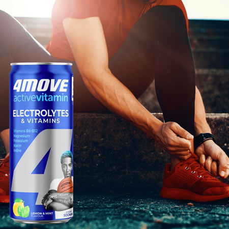 4MOVE Active Vitamin Cytryna&Mięta izotonik Witaminy - napój gazowany 330ml