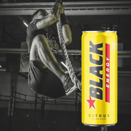 Black Citrus Flavour napój energetyzujący energy drink puszka 250 ml