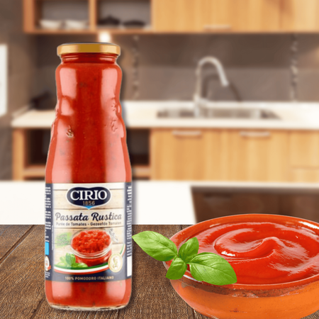 Passata Rustica z bazylią gęsty włoski przecier z pomidorów Cirio 680g