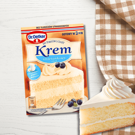 Dr Oetker Krem do tortów i ciast śmietankowy świąteczne wypieki 105g