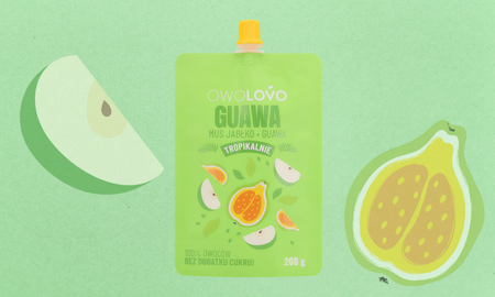 OWOLOVO Mus Tropikalny jabłko guawa 100% owoców 200g