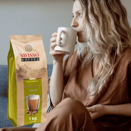 Kawa Cappuccino pistacjowa Swisso Kaffee Wysoka Jakość 1kg