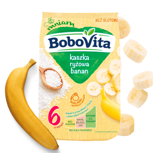 BoboVita Kaszka ryżowa banan po 6 miesiącu bez mleka i glutenu 180 g