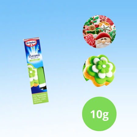 Dr Oetker Barwnik spożywczy zielony w żelu do ciast i kremów 10g
