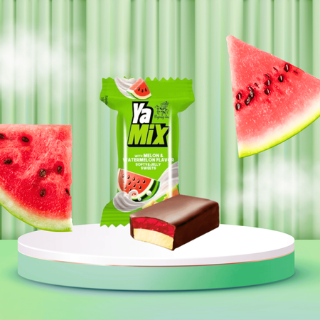 Pianki w czekoladzie arbuzowe przekąska owocowo czekoladowa Yamix 1kg