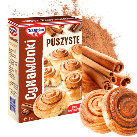 Dr Oetker Puszyste Cynamonki mieszanka świąteczny wypiek z cynamonem 417g