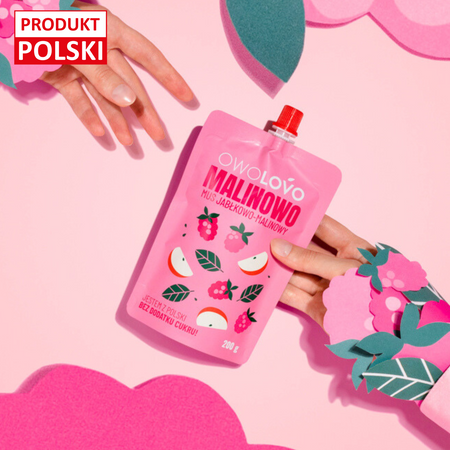 OWOLOVO Mus Malinowy Malinowo 200g