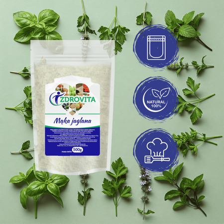 Mąka Jaglana naturalna do wypieków fit Zdrovita 500g