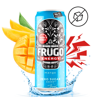 FRUGO ENERGY Mango Zero Sugar – napój energetyczny energy drink 330 ml