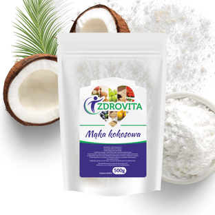 Mąka Kokosowa bezglutenowa naturalna do wypieków keto Zdrovita 500g