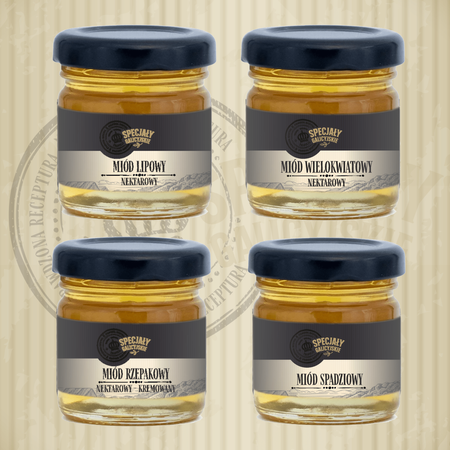 Zestaw Miodów naturalnych premium Specjały Galicyjskie 4x50g