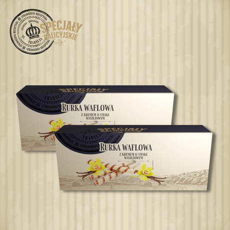 Ciastka Rurki Waniliowe kruche domowe wypieki Specjały Galicyjskie 160g