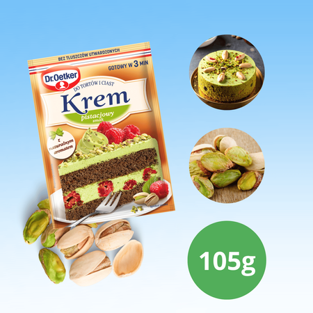 Dr Oetker krem do tortów i ciast pistacjowy w proszku 105g