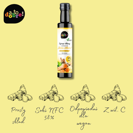 Syrop Mocy Złote Mleko A to dobre! Kurkuma i imbir 250ml