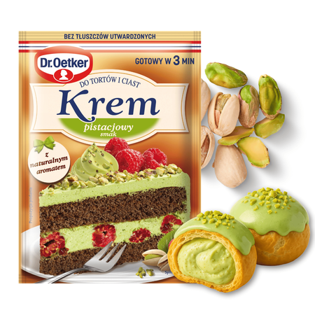 Dr Oetker krem do tortów i ciast pistacjowy w proszku 105g