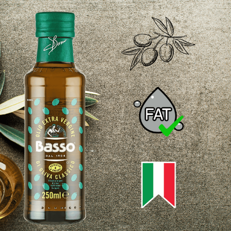 Oliwa z oliwek Extra Virgin tłoczona na zimno włoska Basso 250ml