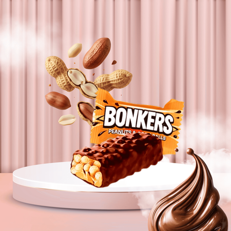 Chrupiące mini batony z orzechami i kuleczkami Bonkers 1kg