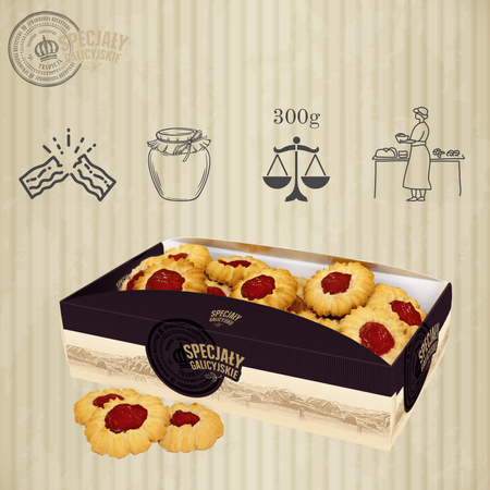 Ciastka Kruche Margaretki tradycyjne domowe Specjały Galicyjskie 300g
