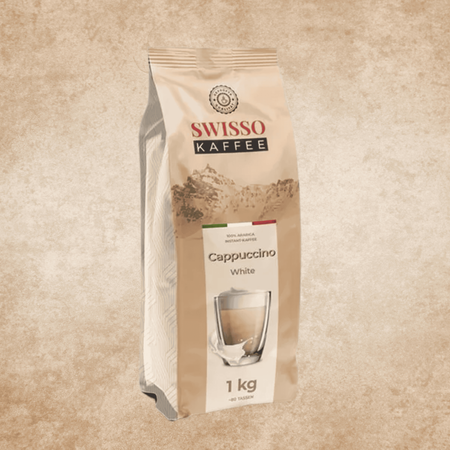 Kawa Cappuccino White mleczne z pianką Swisso Kaffe Wysoka Jakość 1kg