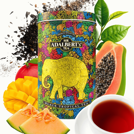 Adalbert’s Black Tea czarna herbata liściasta owoce tropikalne 110g