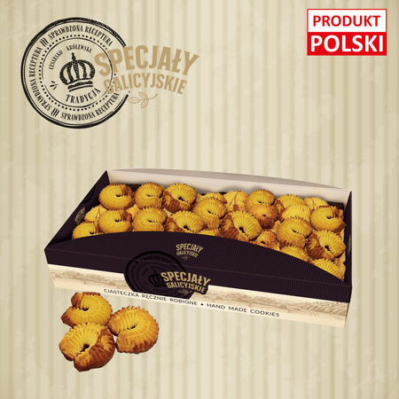 Ciastka Rogaliki z polewą toffi domowe wypieki Specjały Galicyjskie 300g