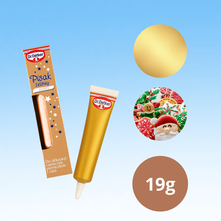 Dr Oetker pisak żelowy złoty dekoracje do pierników świątecznych 19g