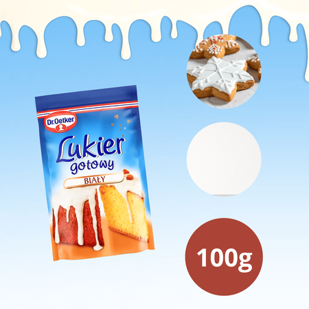 Dr Oetker lukier biały gotowy do pierników i wypieków świątecznych 100g