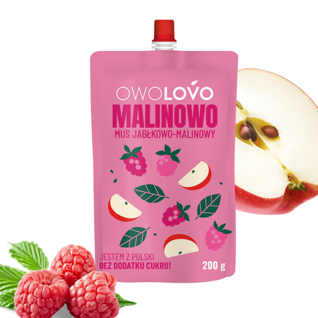 OWOLOVO Mus Malinowy Malinowo 200g