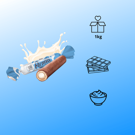 Cukierki rurki waflowe z kremem Rurrita Konafe Milk 1kg