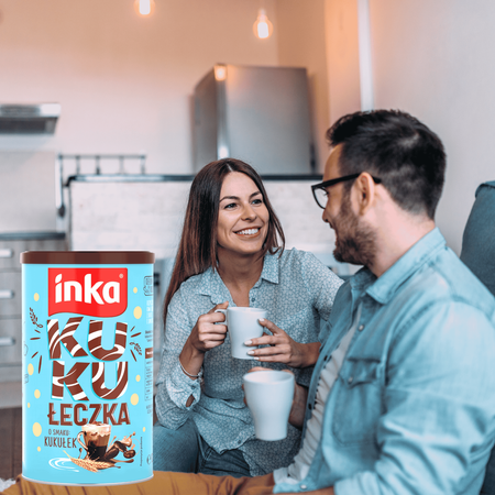 Kawa Zbożowa o smaku kakao i kukułek puszka Inka Kukułeczka 120g