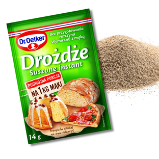 Dr Oetker drożdże suszone instant idealne do świątecznych wypieków XXL 14g