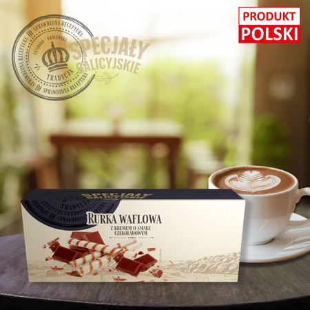 Ciastka Rurki Czekoladowe kruche domowe wypieki Specjały Galicyjskie 160g