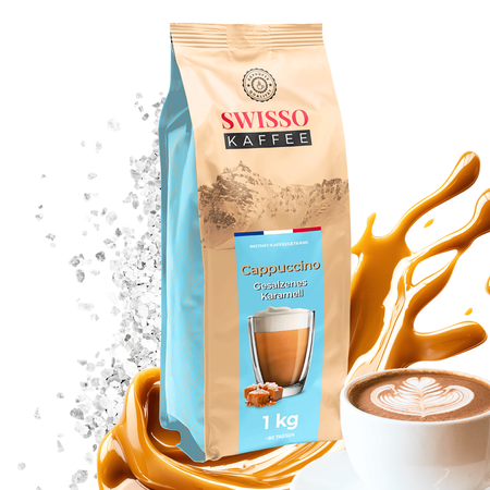 Kawa Cappuccino Salty Caramel słony karmel Swisso Kaffee Premium 1kg