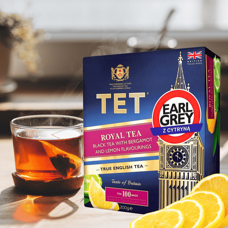 Herbata Czarna z Cytryną i Bergamotką TET Royal Tea 100 torebek 200g
