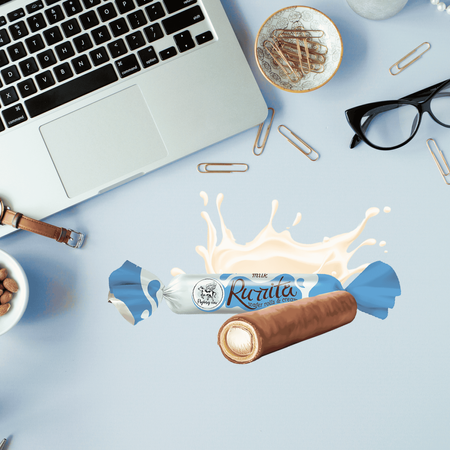 Cukierki rurki waflowe z kremem Rurrita Konafe Milk 1kg