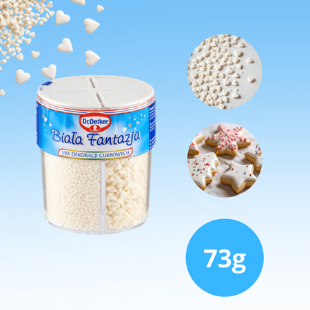 Dr Oetker Mix dekoracji cukrowych do świątecznych wypieków 73g