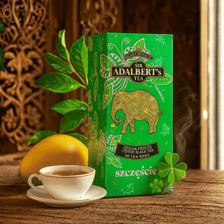 Adalbert’s Tea Szczęście Green Fruits czarna herbata tropikalna 20 torebek