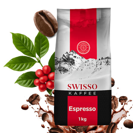 Kawa Ziarnista 100% Arabica 1kg –Swisso Kaffee Espresso - Aromatyczna