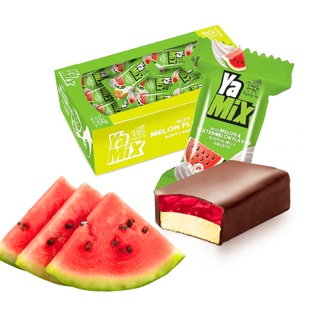 Pianki w czekoladzie arbuzowe przekąska owocowo czekoladowa Yamix 1kg