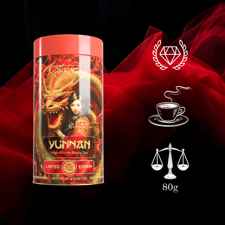 Herbata czarna liściasta chińska ekskluzywna puszka Oskar Yunnan 80g