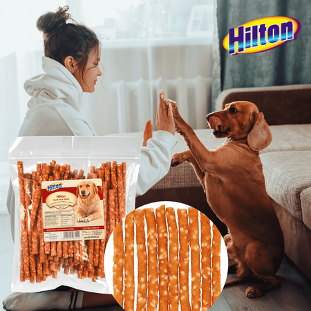 PRZYSMAK SMAKOŁYK DLA PSA PATYCZKI Z KURCZAKIEM I RYŻEM HILTON 500G